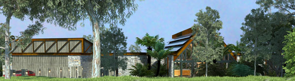 Electric Treehouse Sustainable House Front Facade - Electric-Treehouse-Sustainable-House-Front-Facade